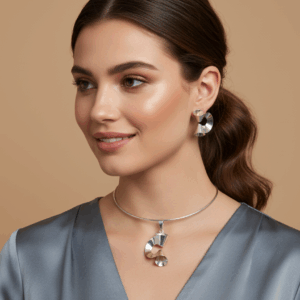 Conjunto de Gargantilha com Brincos