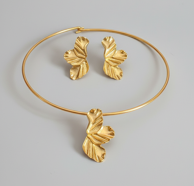 Conjunto Folhas Douradas