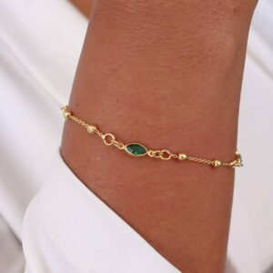 Pulseira Olho de Gato Verde