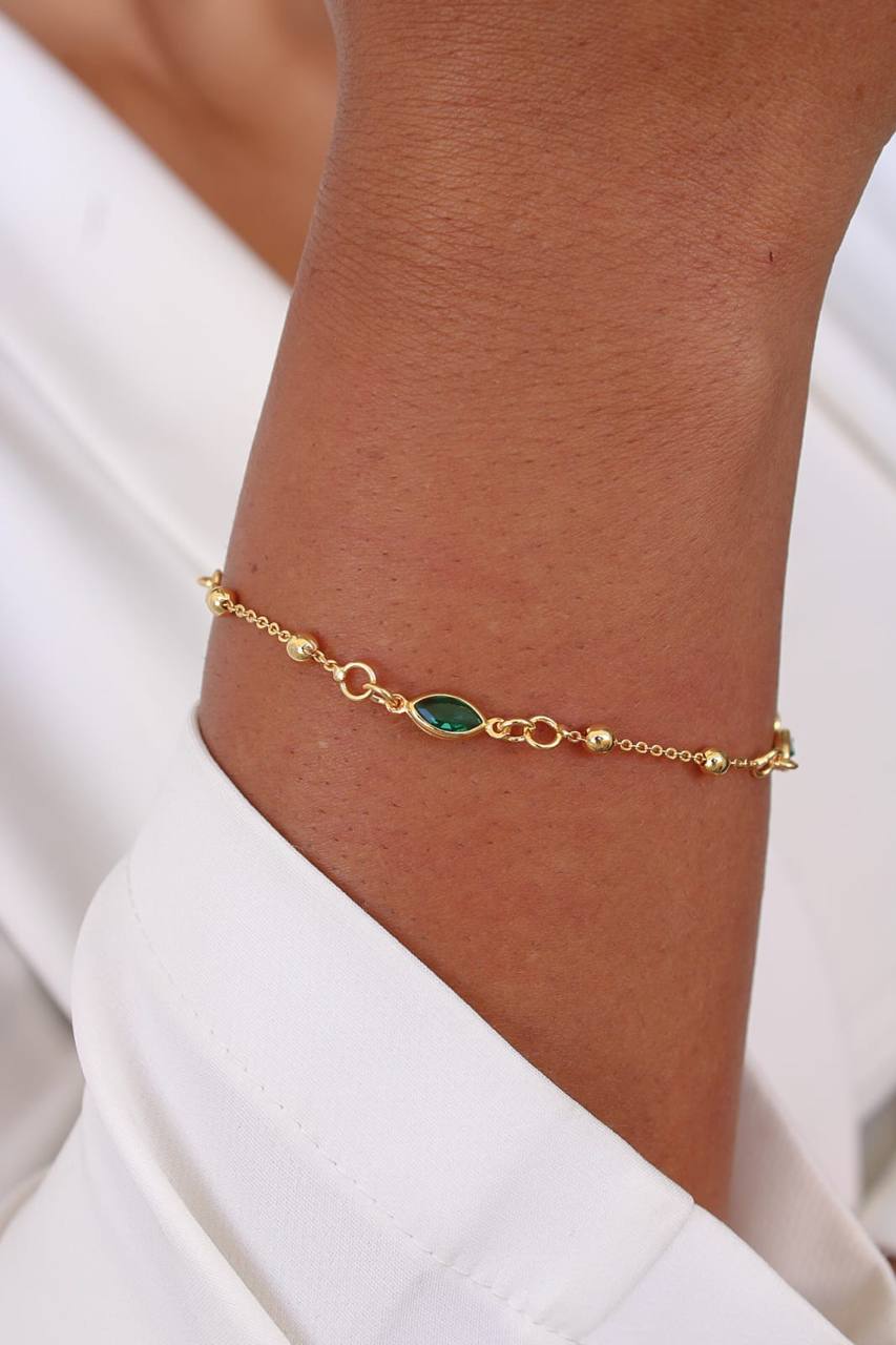 Pulseira Olho de Gato Verde