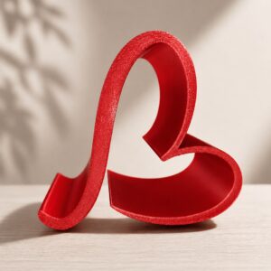Suporte para Celular de Mesa em Formato de Coração – Impressão 3D