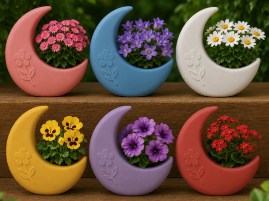 aso Meia Lua Pequeno Decorativo Para Mesa... Plantas Flores