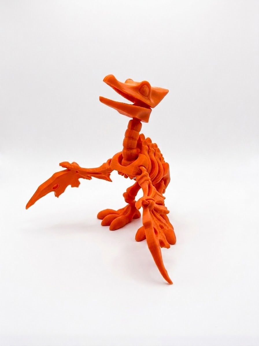 Esqueleto de Pterodátilo 3D Decorativo Modelo Dinossauro Fóssil