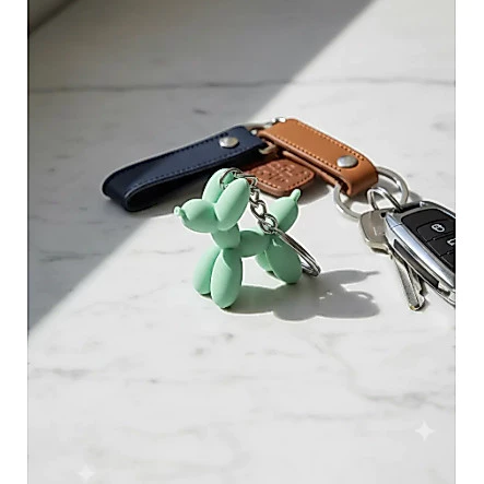 Chaveiro Cachorro de Balão Fofo 3D Presente Geek Decoração Lembrancinha